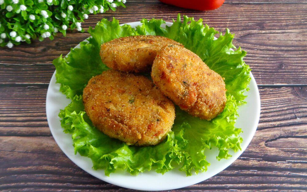 Картофельные котлеты с рисом